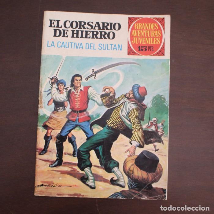 Tebeos: GRANDES AVENTURAS JUVENILES 53 EL CORSARIO DE HIERRO, LA CAUTIVA DEL SULTAN. BRUGUERA 1973
