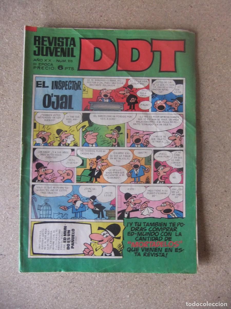 Tebeos: EL DDT N&ordm; 215 CON BILLETES DE MORTADELO