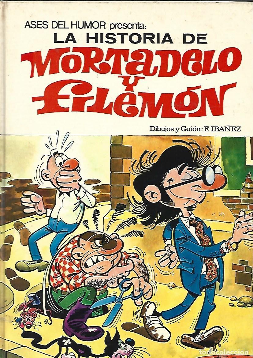 Tebeos: Ases del humor, 10: la historia de Mortadelo y Filem&oacute;n, 1971, Bruguera, primera edici&oacute;n, buen estado