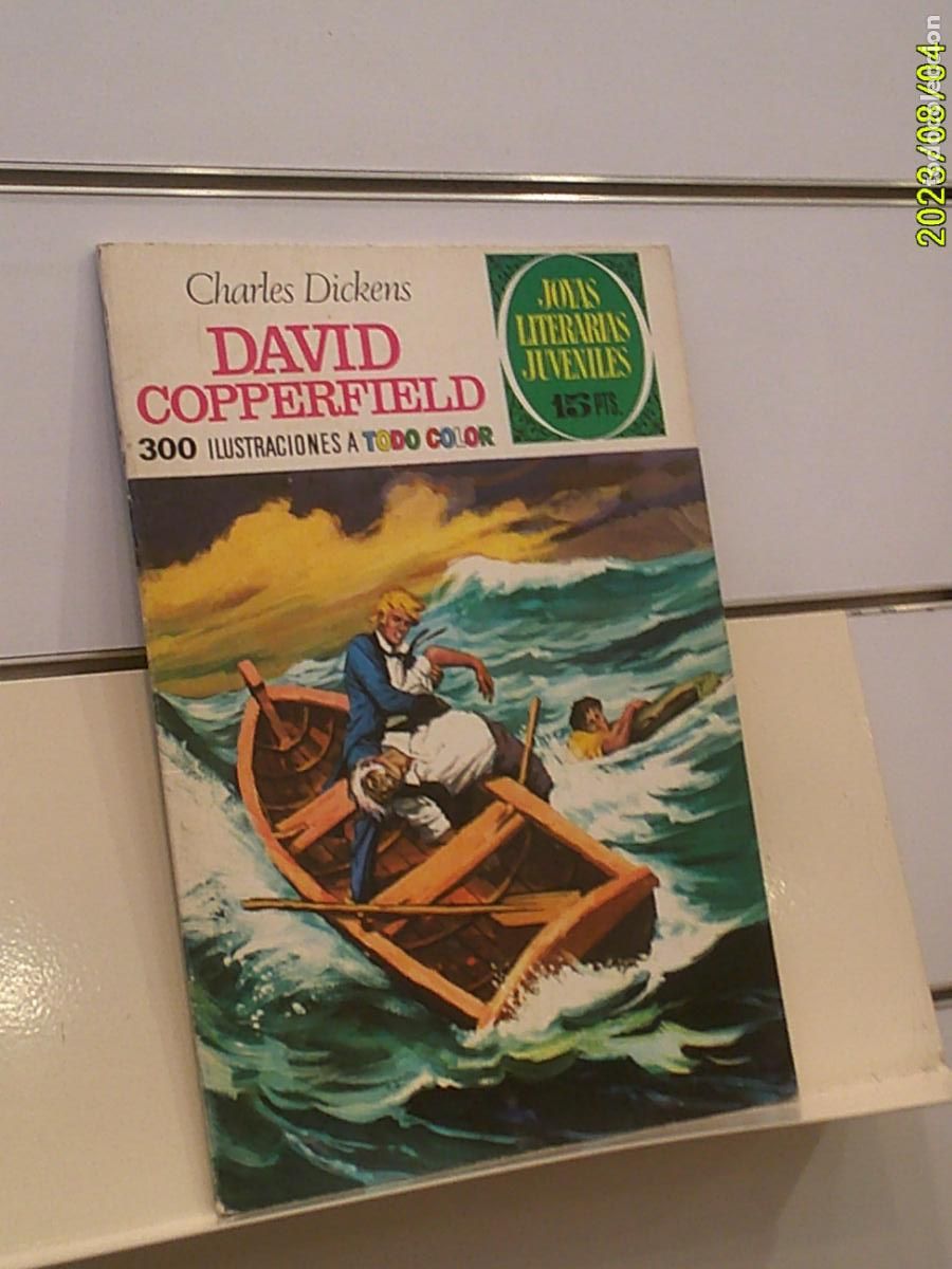 Tebeos: JOYAS LITERARIAS JUVENILES N&ordm; 8 DAVID COPPERFIELD CHARLES DICKENS TAPAS DE CARTON - BRUGUERA