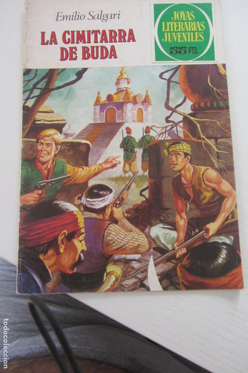 Tebeos: JOYAS LITERARIAS 225 LA CIMITARRA DEL BUDA,DIBUJOS DE TOMAS PORTO,(DE 270).BRUGUERA,1970 ARX379