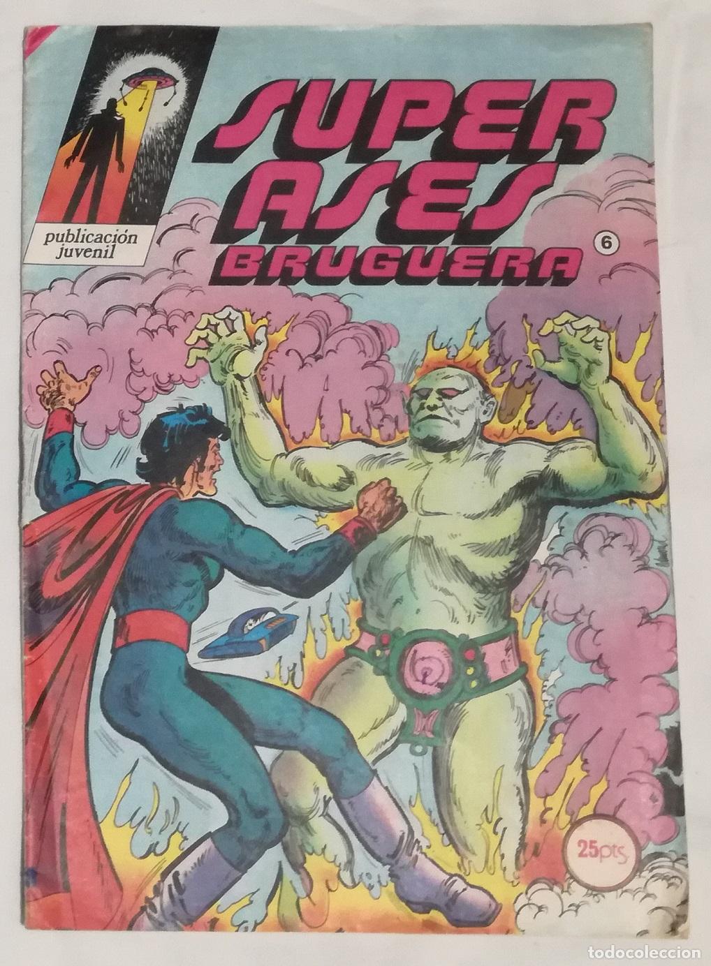 Tebeos: Comic Super Ases Bruguera, n&ordm; 6 - Publicacion juvenil; a&ntilde;o 1978