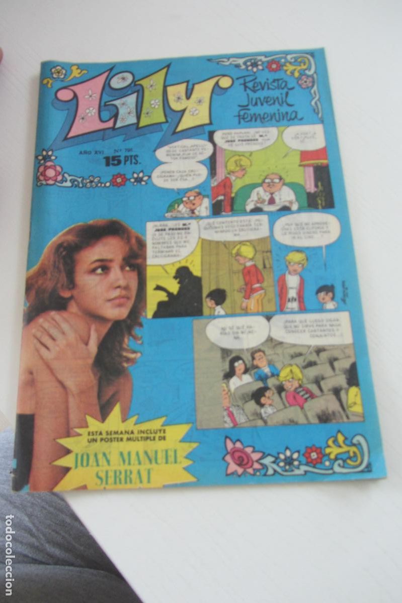 Tebeos: LILY - N&ordm; 791 - A&Ntilde;O XVI - CON POSTER DE JOAN MANUEL SERRAT - BRUGUERA de kiosko arx21