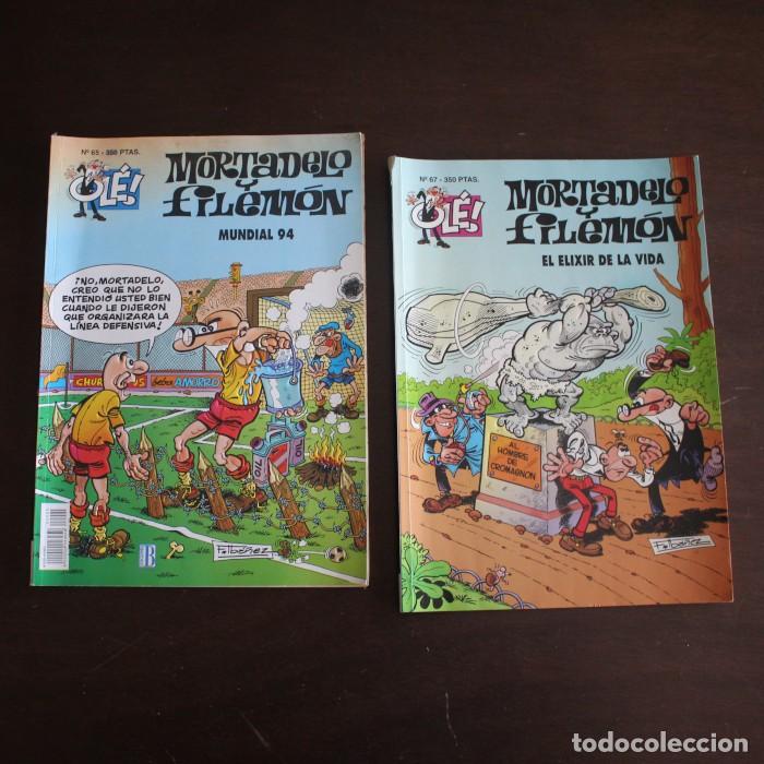 Tebeos: LOTE 2 NUMEROS COLECCI&Oacute;N OLE RELIEVE MORTADELO Y FILEMON 67 EL ELIXIR DE LA VIDA 65 MUNDIAL 94 EDICI