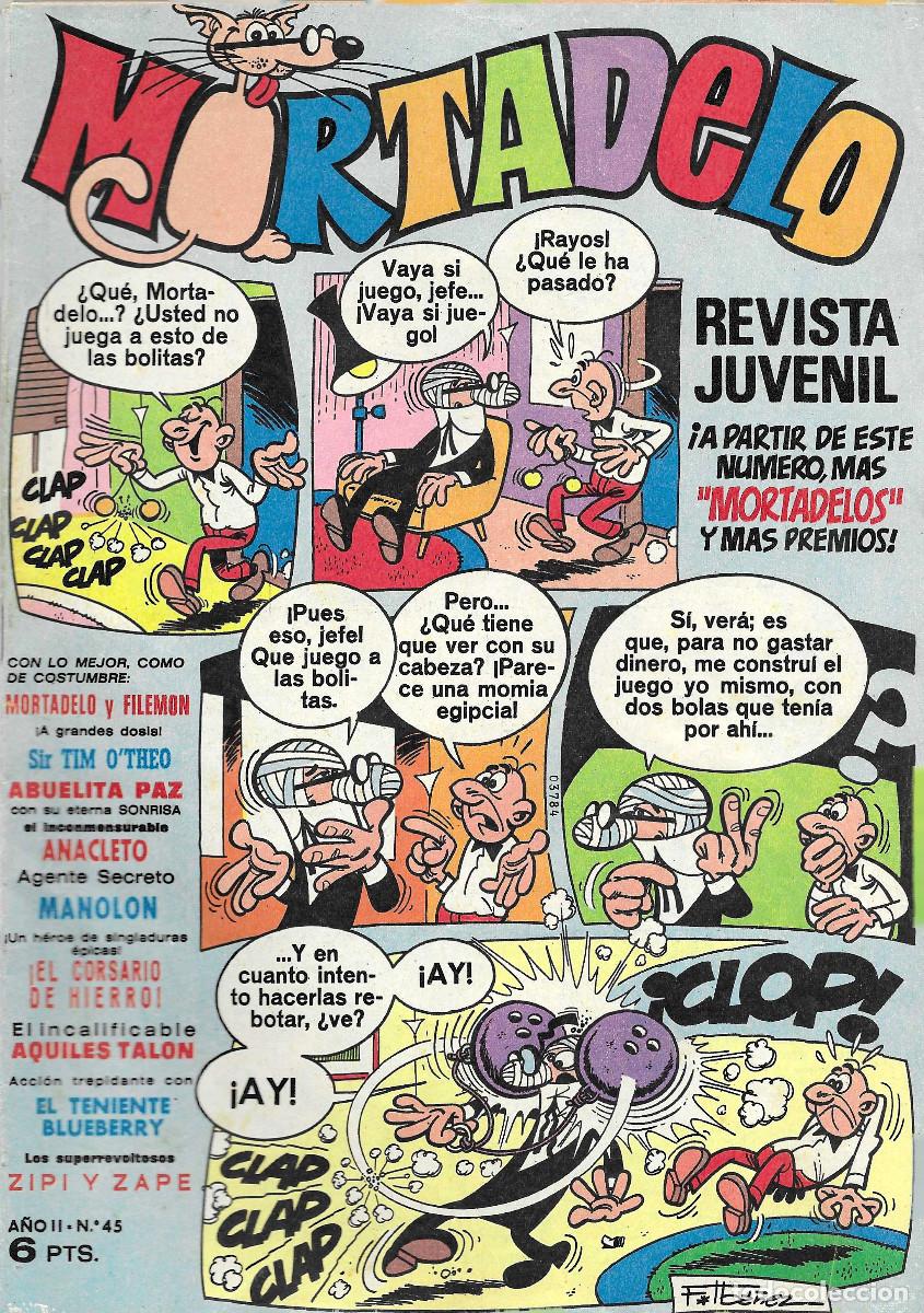 Tebeos: Revista Juvenil MORTADELO. N&ordm; 45