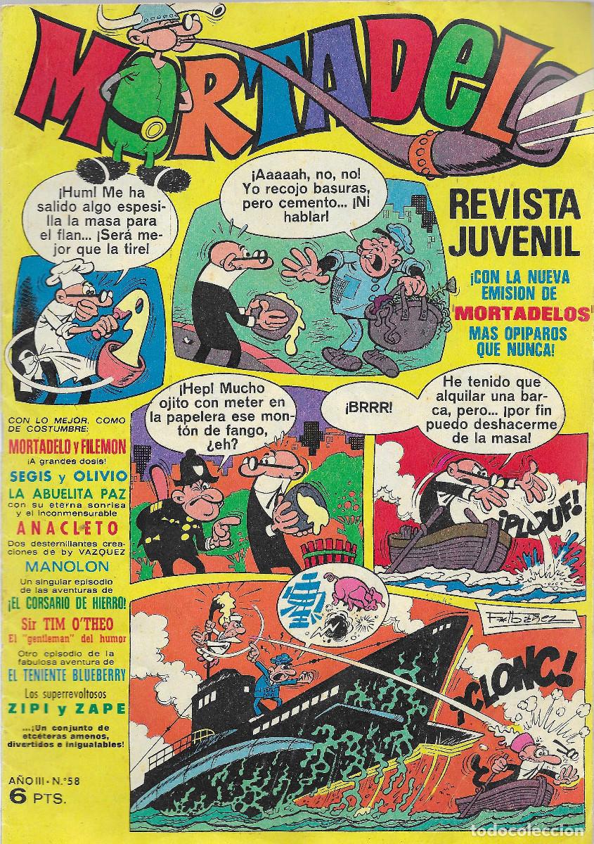 Tebeos: Revista Juvenil MORTADELO. N&ordm; 58