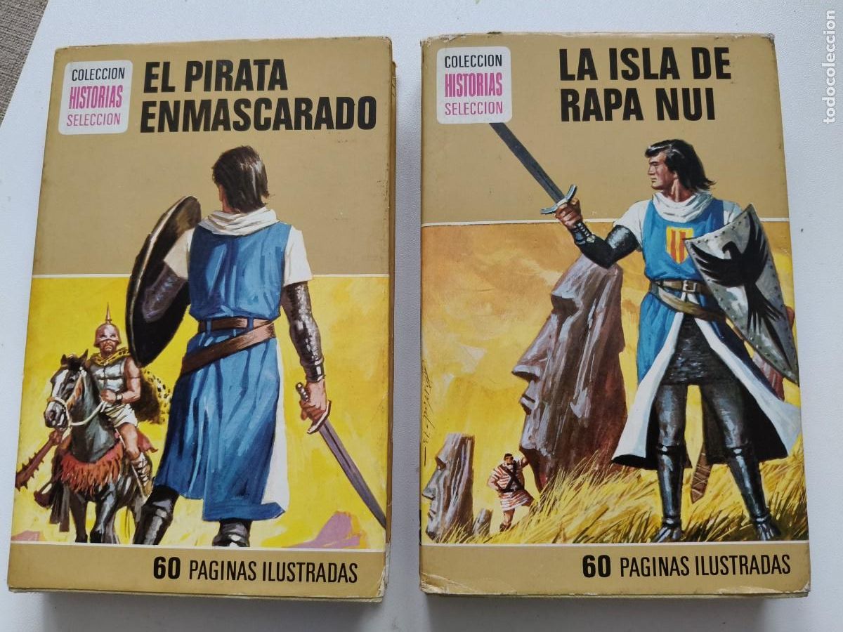 Tebeos: CAPITAN TRUENO. COLECCION HISTORIAS SELECCION. LOTE DE 2 LIBROS. LA ISLA DE RAPA NUI / EL PIRATA ENM