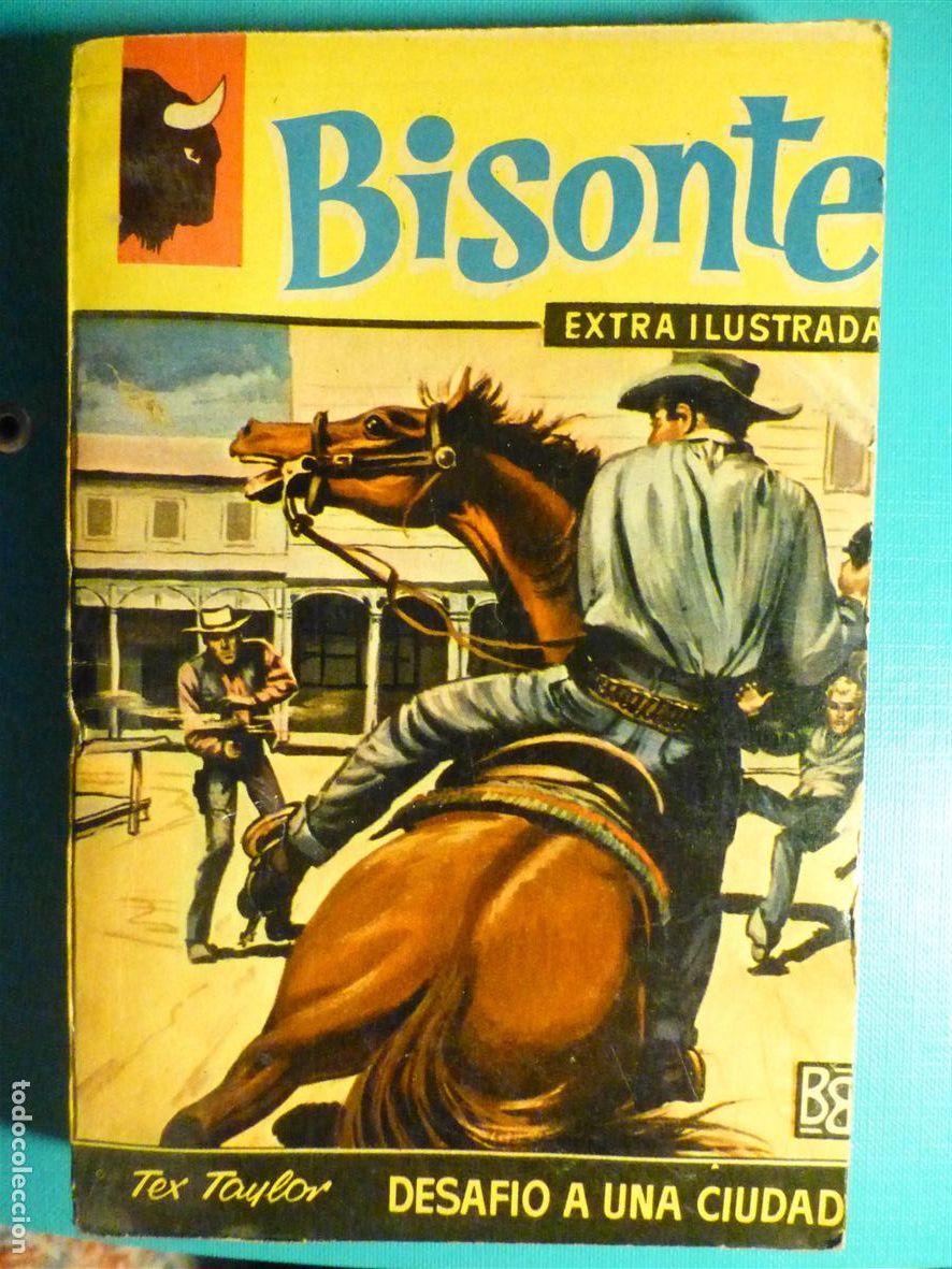 Tebeos: Novela Pulp Tex Taylor - Desaf&iacute;o a una Ciudad - Colecci&oacute;n Bisonte n&ordm; 363 - Ed. Bruguera 1962