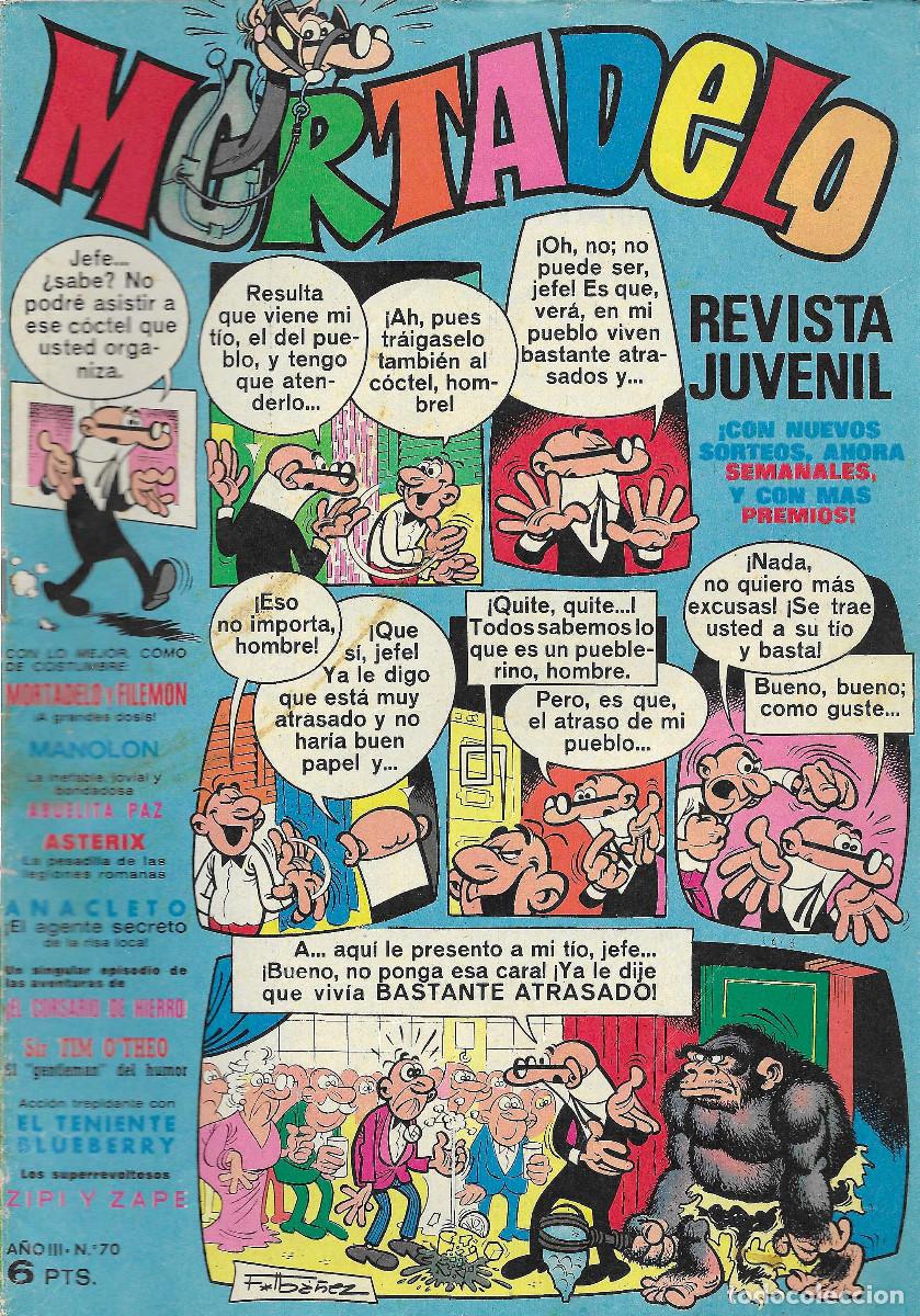 Tebeos: Revista Juvenil MORTADELO. N&ordm; 70