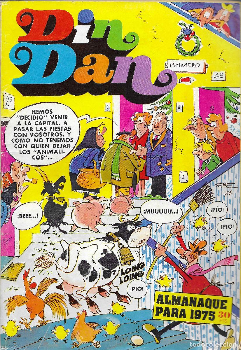 Tebeos: Revista Juvenil DIN DAN. Almanque para 1975