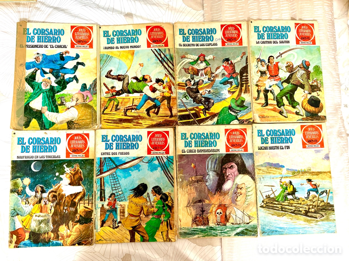 Tebeos: Lote 8 C&oacute;mics El Corsario de Hierro - Joyas Literarias Juveniles Bruguera (30 Pts)