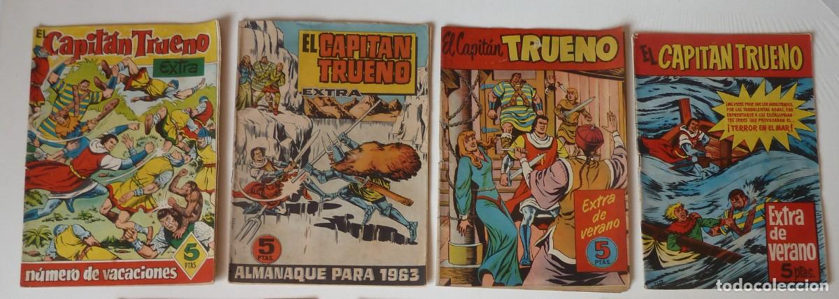 Tebeos: CAPITAN TRUENO LOTE DE 4. ALMANAQUE 1963 Y EXTRAS VERANO Y NUMERO VACACIONES