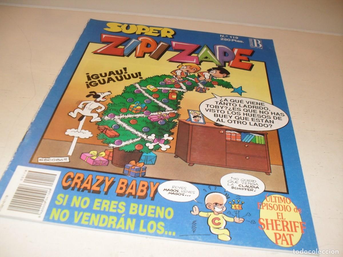 Tebeos: SUPER ZIPI Y ZAPE N&ordm; 119,CON PORTADA E HISTORIETA NAVIDE&Ntilde;A,DE 144.EDICIONES B,1987