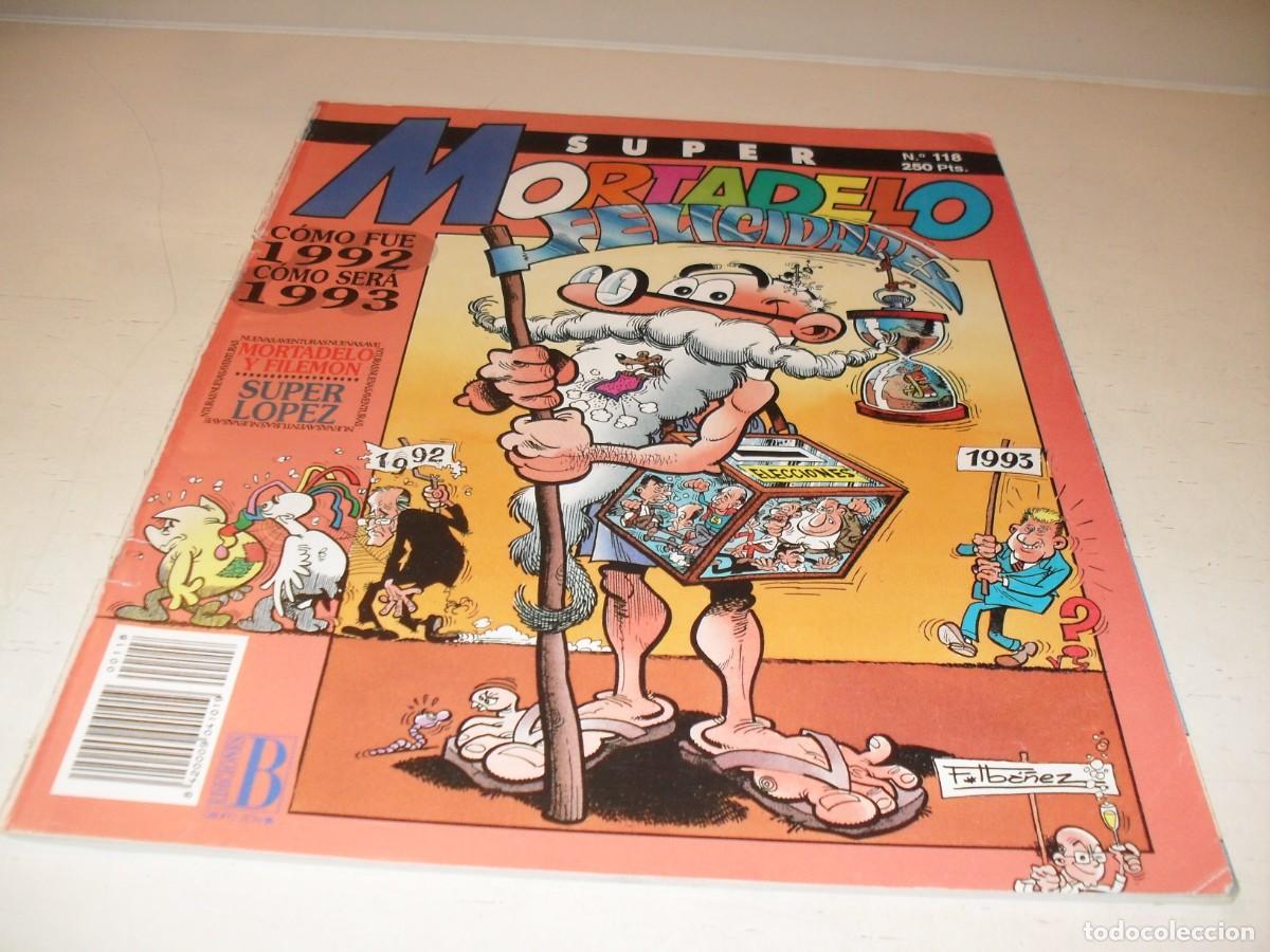 Tebeos: SUPER MORTADELO N&ordm; 118,CON PORTADA NAVIDE&Ntilde;A,DE 144.EDICIONES B,1987