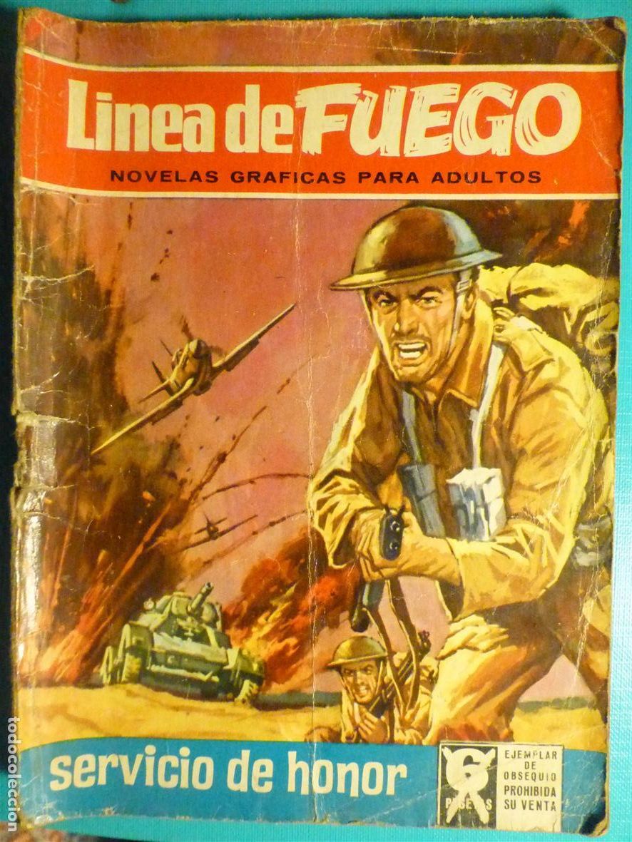 Tebeos: Comic Pulp Linea de fuego - Servicio de Honor - Ed. Bruguera A&ntilde;o 1966