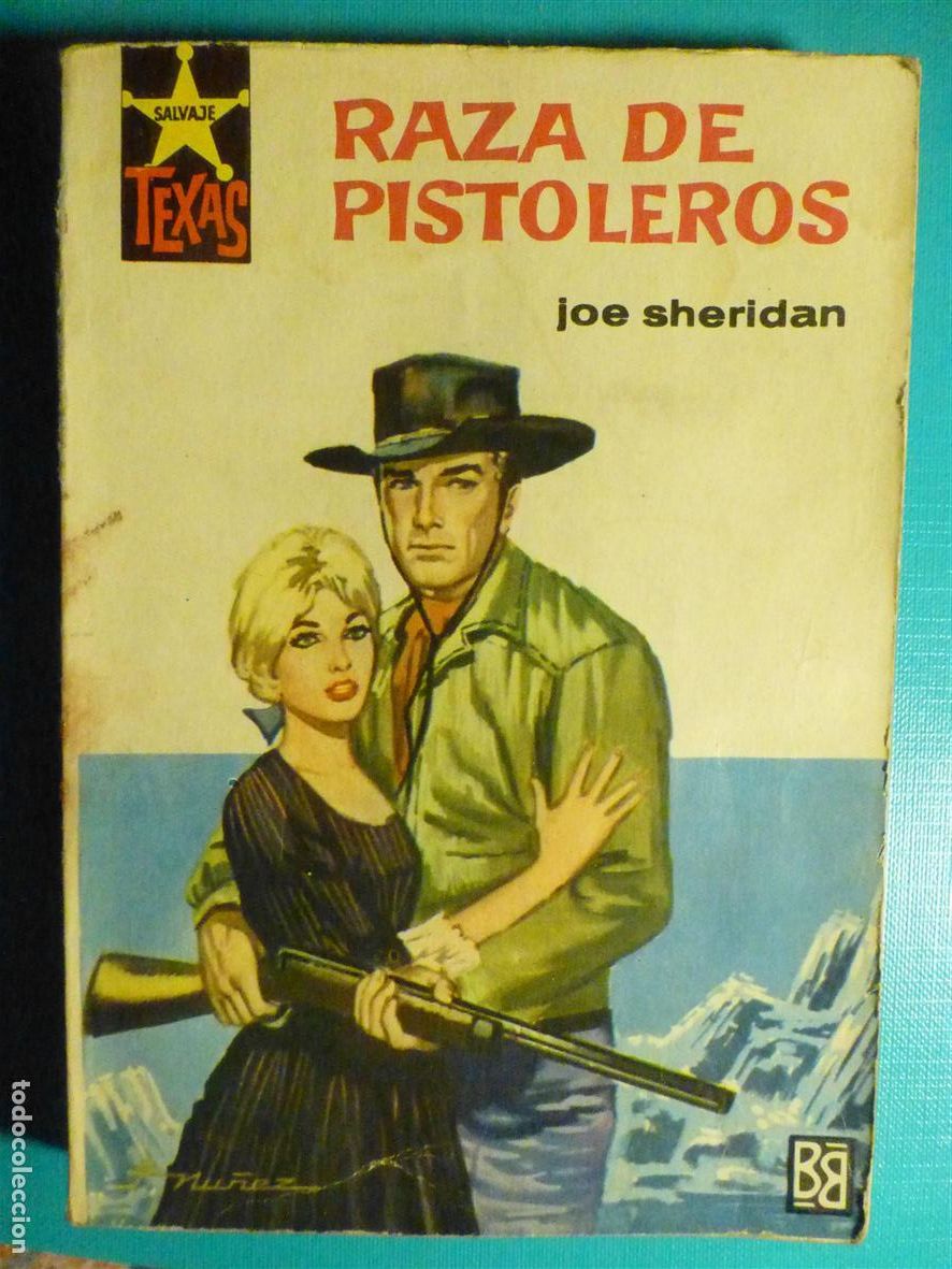 Tebeos: Novela Pulp Joe Sheridan - Salvaje Texas N&ordm; 383 - Raza de Pistoleros - Ed. Bruguera A&ntilde;o 1966