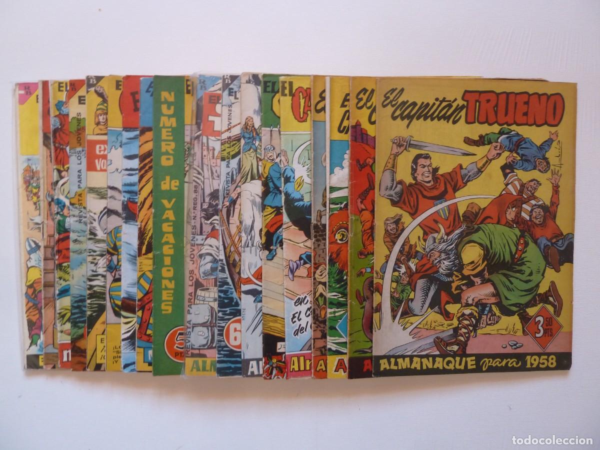 Tebeos: CAPIT&Aacute;N TRUENO, 18 ALMANAQUES Y EXTRAS, COLECCION COMPLETA ORIGINAL, BRUGUERA