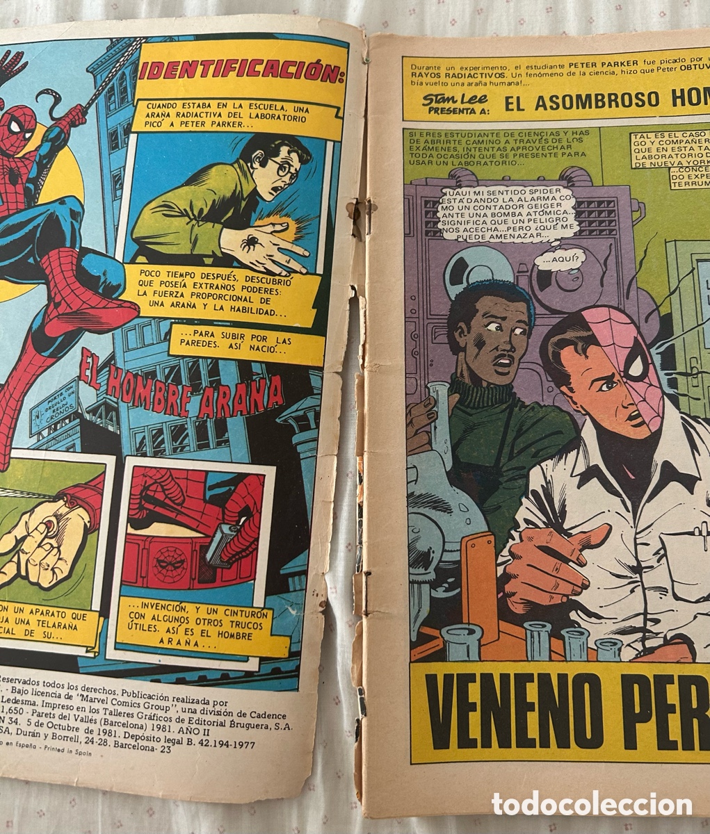 Tebeos: Comic Spider-Man. Bruguera 1981 N 34 - Foto 3