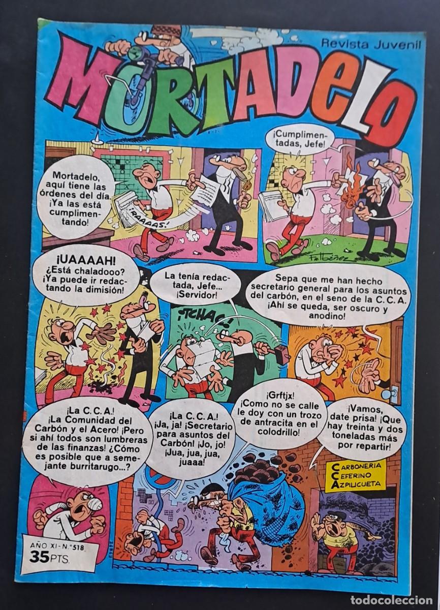 Tebeos: MORTADELO. A&Ntilde;O XI N&ordm; 518 EDITORIAL BRUGUERA 1980