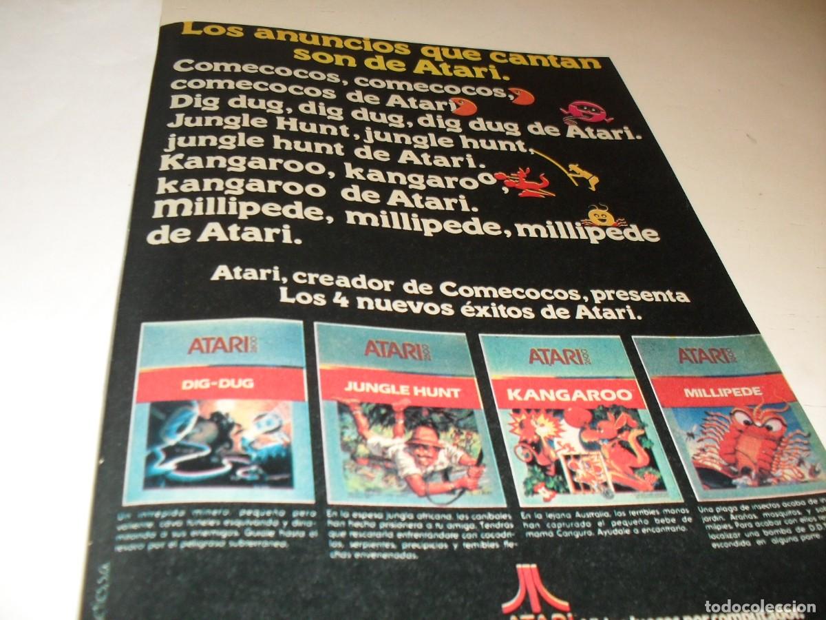 Tebeos: (REF.92),BELLA LAMINA CON PUBLICIDAD ATARI,VIDEOJUEGOS,BRUGUERA,1984