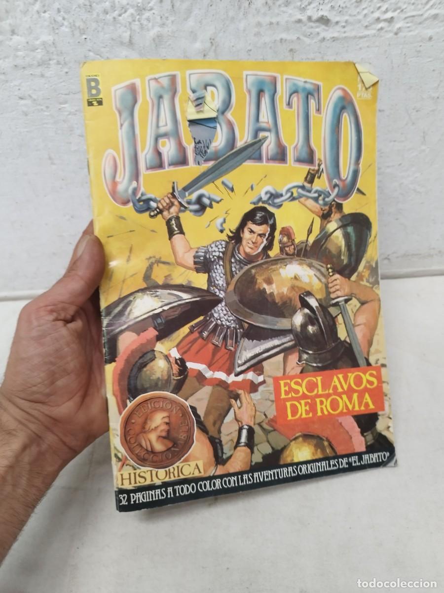 Giornalini: Tebeo, comic Jabato esclavos de roma. Portada da&ntilde;ada.