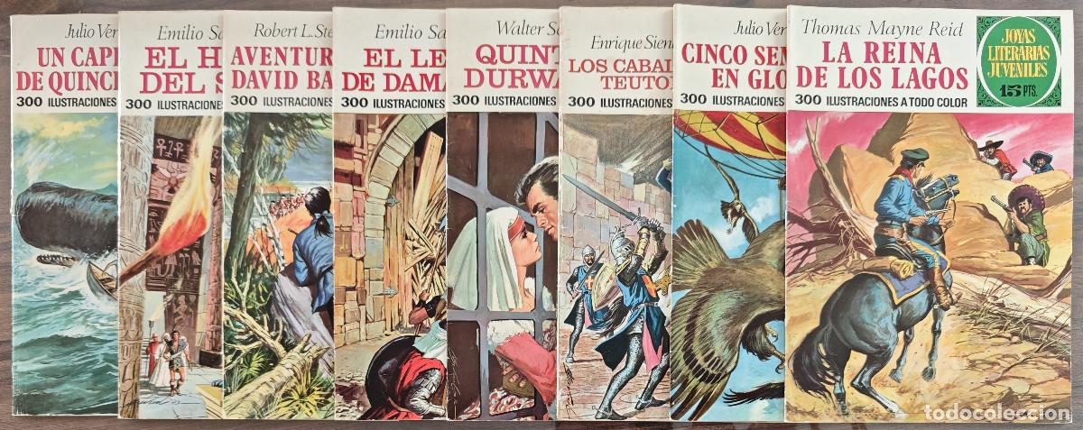 BDs: JOYAS LITERARIAS JUVENILES 61, 62, 63, 67, 68, 82, 83 y 101 (Bruguera 1&ordf; edicion 1972/74) 8 tebeos.
