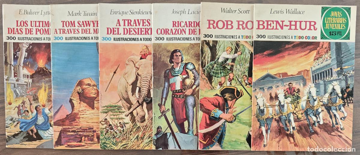 BDs: JOYAS LITERARIAS JUVENILES n&ordm; 7, 11, 19, 22, 24 y 25 (Bruguera 1&ordf; edicion 1970/71) 6 tebeos.
