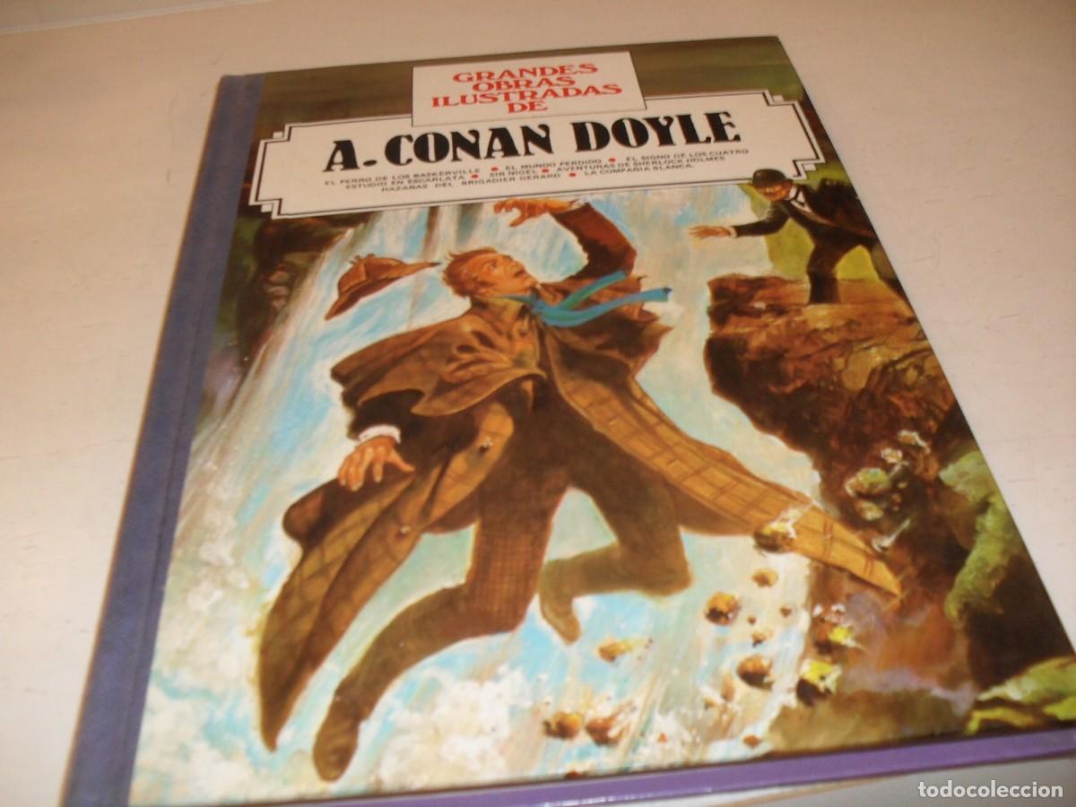 Tebeos: GRANDES OBRAS ILUSTRADAS DE A.CONAN DOYLE,CON 8 JOYAS LITERARIAS DE LOS DIFICILES.BRUGERA,1985