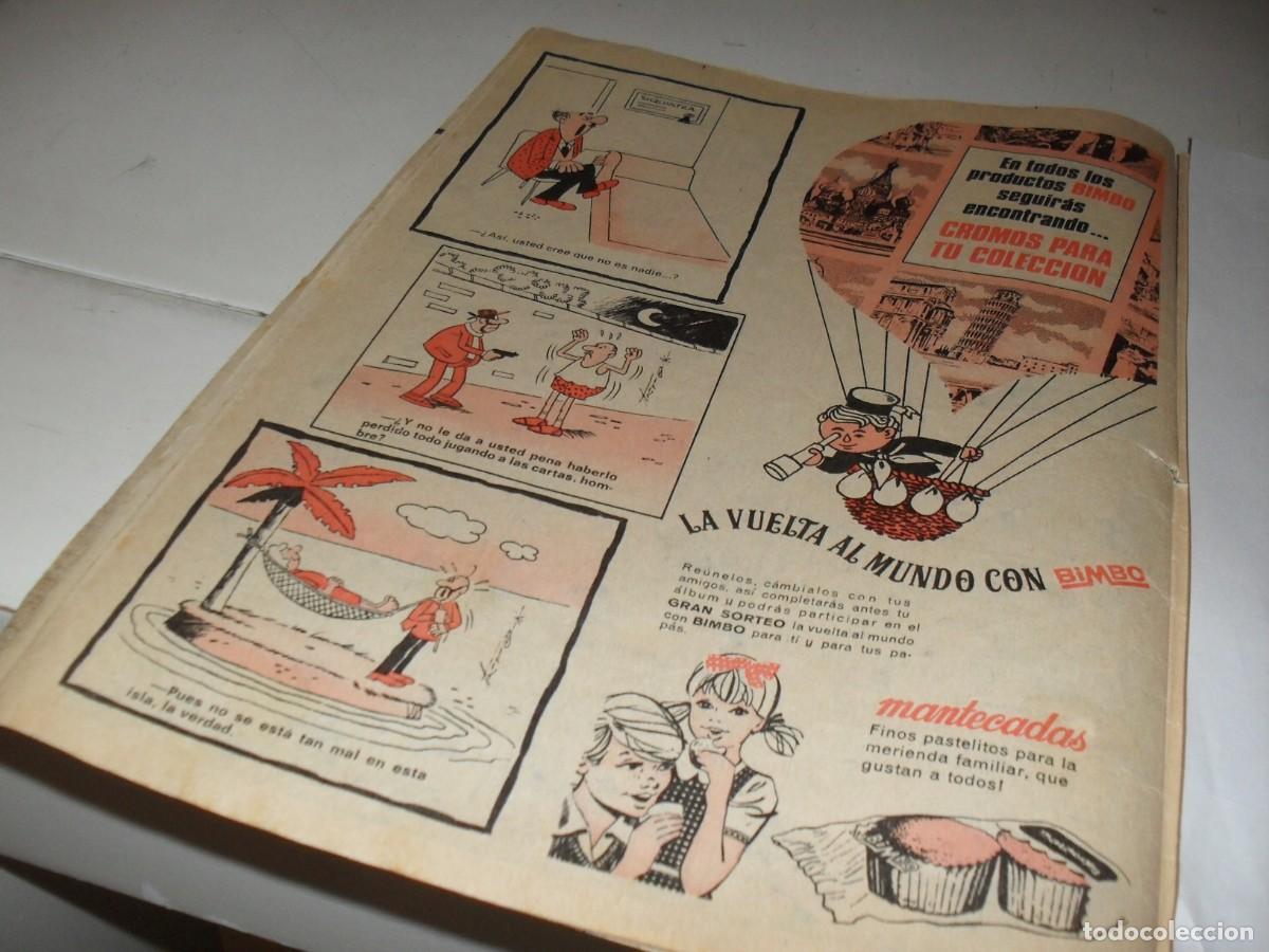 Tebeos: (REF 92).LAMINA HUMORISTICA PUBLICIDAD CROMOS BIMBO+EL REPORTER TRIBULETE,DE TORA.BRUGUERA,1967