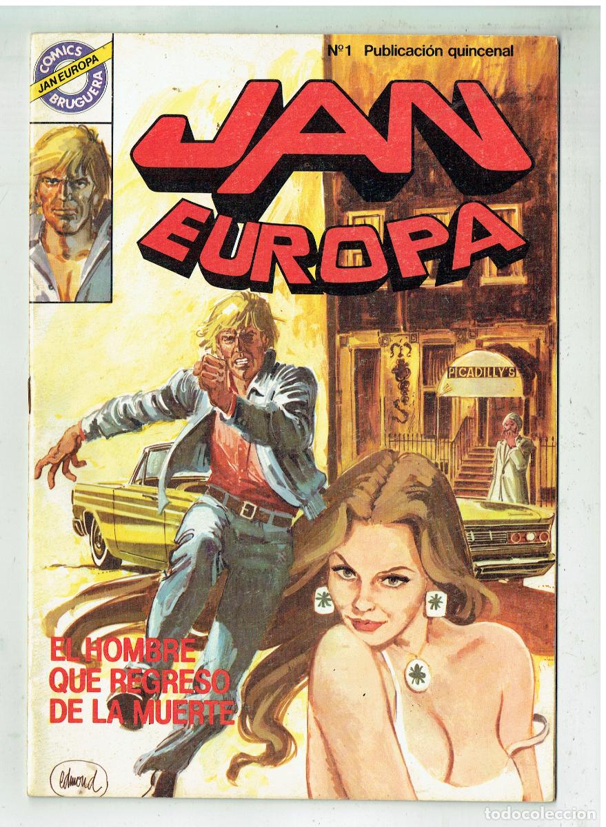 Tebeos: JAN EUROPA. N&ordm; 1. EL HOMBRE QUE REGRESO DE LA MUERTE. COMICS BRUGUERA.(B/48.3 RUM)