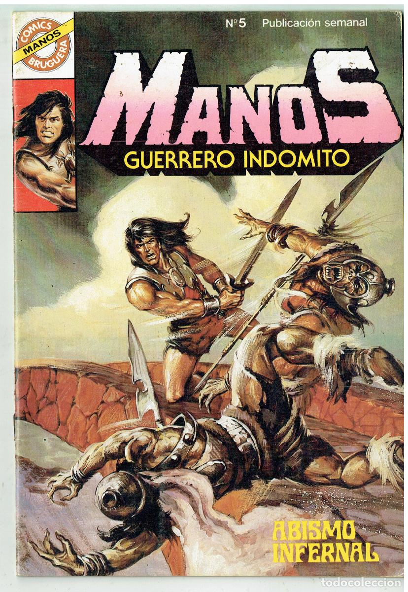 Tebeos: MANOS GUERRERO INDOMITO. N&ordm; 5. ABISMO INFERNAL. COMICS BRUGUERA. (B/48.3 RUM)
