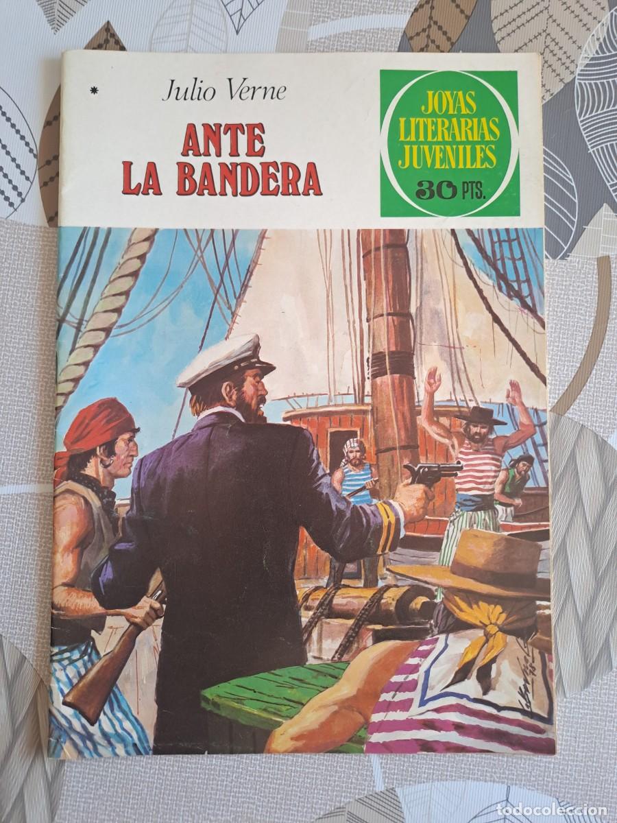 Tebeos: Joyas literarias 196, ante la bandera, primera edici&oacute;n, Bruguera en muy buen estado