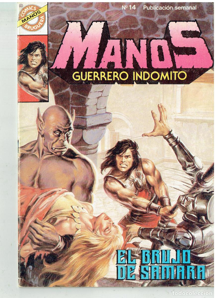 Tebeos: MANOS GUERRERO INDOMITO. N&ordm; 14. EL BRUJO DE SAMARA. CON POSTER. COMICS BRUGUERA. (B/48.3 RUM)