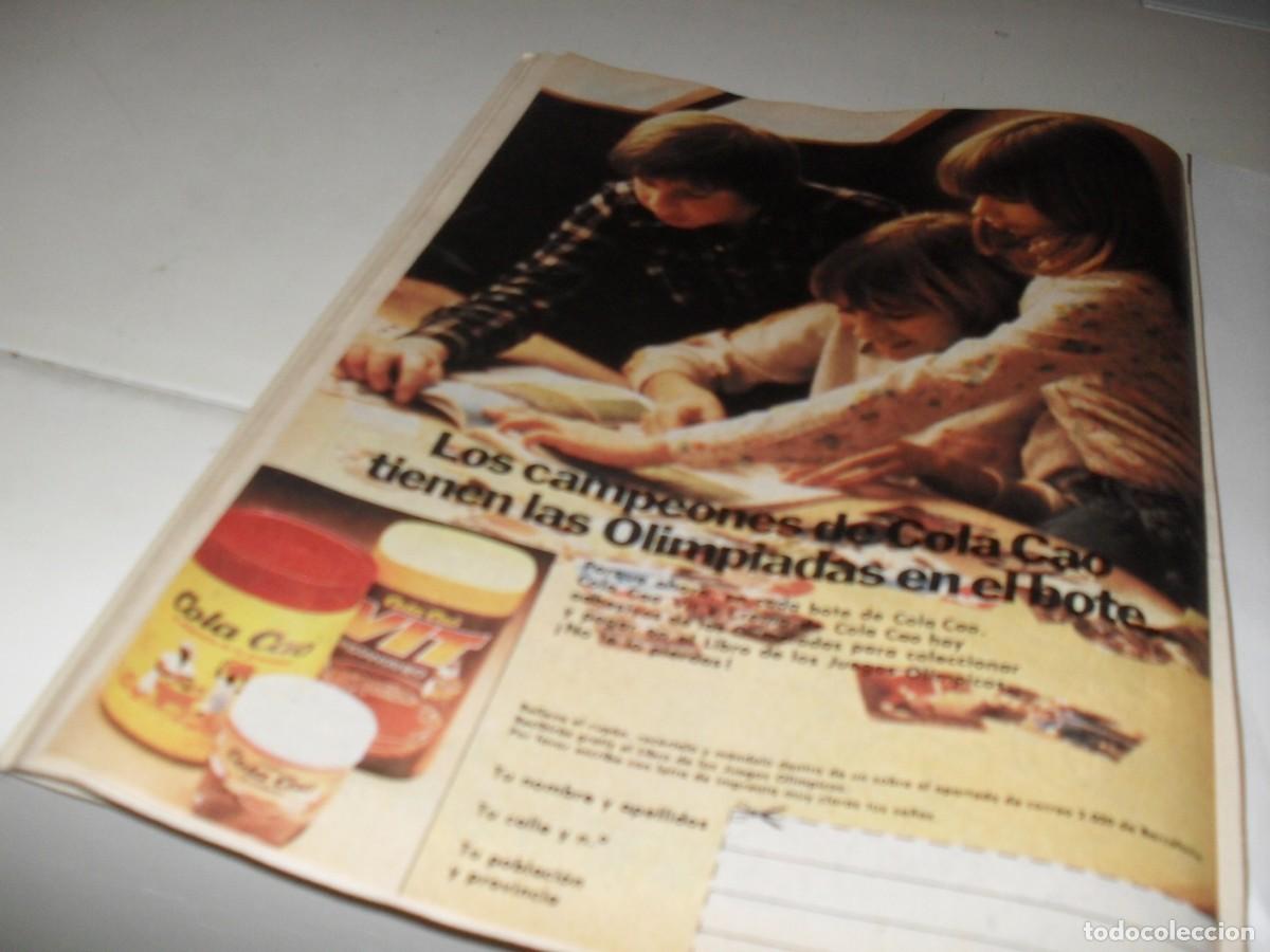 Tebeos: (REF 92).LAMINA PUBLICITARIA CALA CAO CON LAS OLIMPIADAS+CONCURSO PITUFOS.BRUGUERA,1980