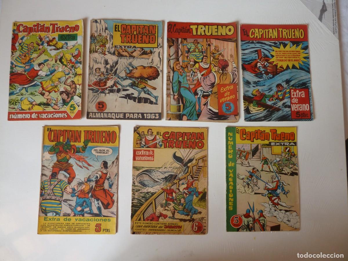 Tebeos: CAPITAN TRUENO 7 EXTRAS Y ALMANAQUES ORIGINALES