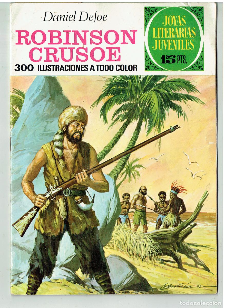 Tebeos: JOYAS LITERARIAS. N&ordm; 53. ROBINSON CRUSOE, BRUGUERA, 1972.(B/48.3 RUM)