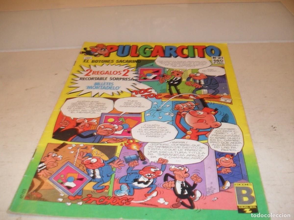 Tebeos: PULGARCITO N&ordm; 21,DE 38,CON BILLETES DE 25,50 Y 500 MORTADELOS.EDICIONES B,1987