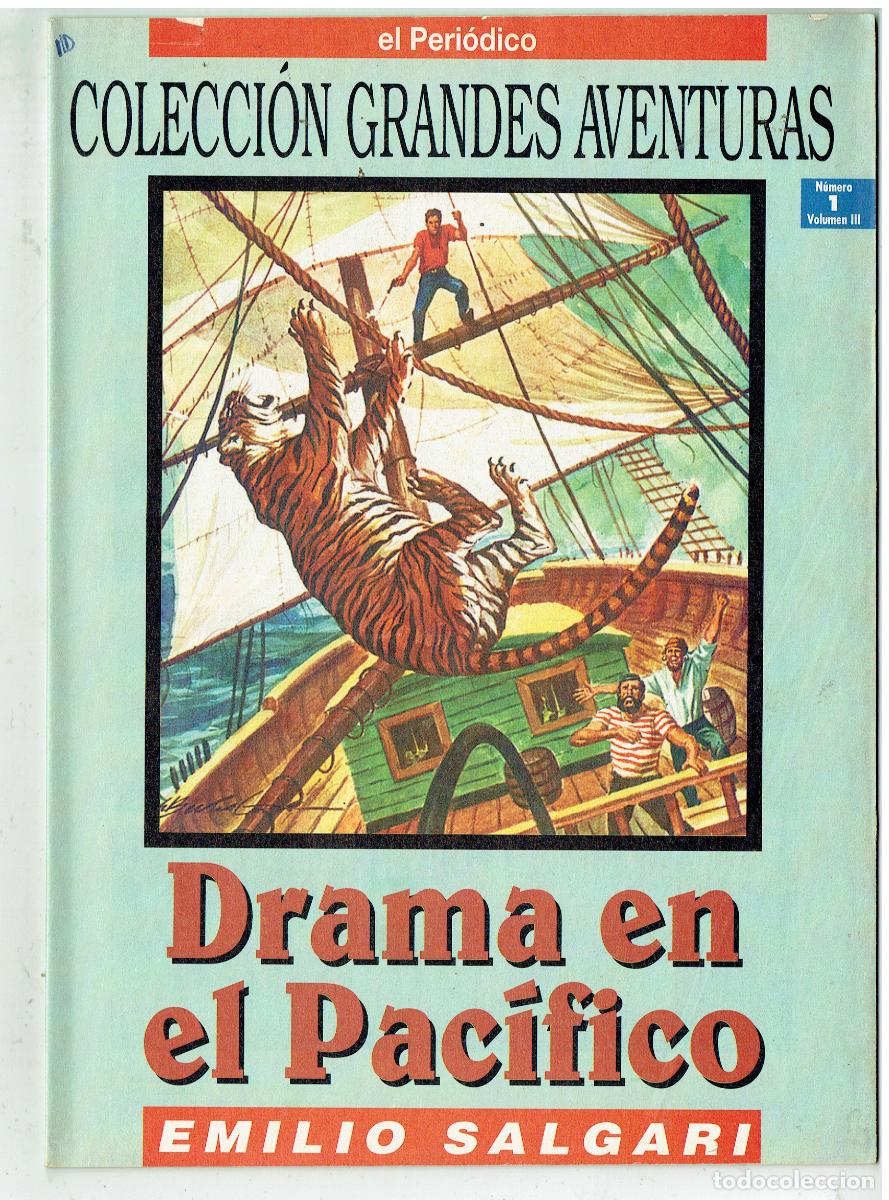 Tebeos: COLECCIONABLE EL PERI&Oacute;DICO. GRANDE AVENTURAS. N&ordm; 1. DRAMA EN EL PAC&Iacute;FICO. SALGARI. (B/48.3 RUM)