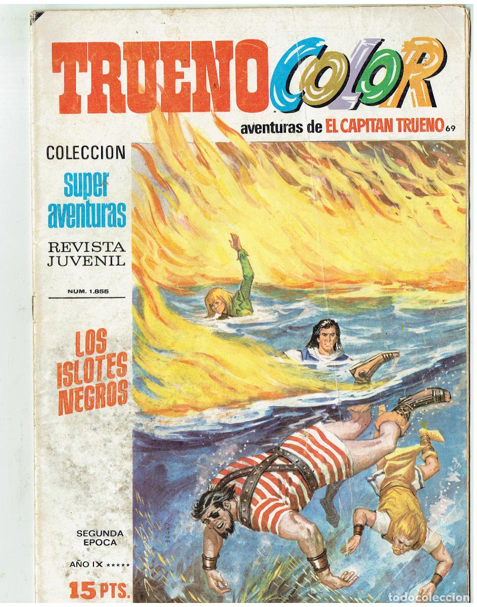 Tebeos: TRUENO COLOR. N&ordm; 69. LOS ISLOTES NEGROS. BRUGUERA, 1976.(B/48.3 RUM)