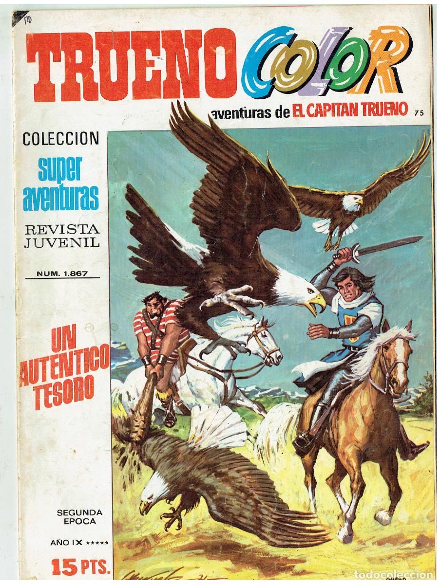 Tebeos: TRUENO COLOR. N&ordm; 75. UN AUTENTICO TESORO. BRUGUERA, 1976.(B/48.3 RUM)