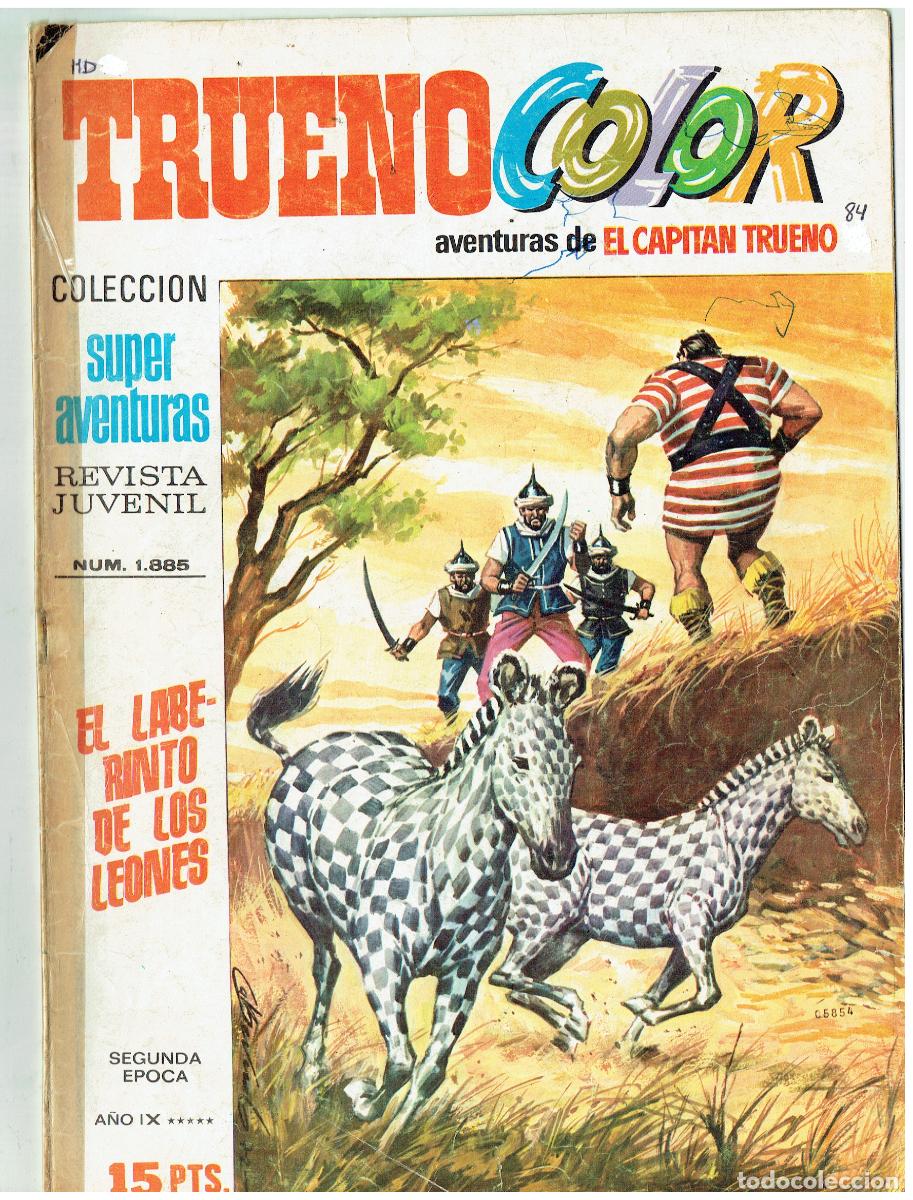 Tebeos: TRUENO COLOR. N&ordm; 84. EL LABERINTO DE LOS LEONES. BRUGUERA, 1976.(B/48.3 RUM)