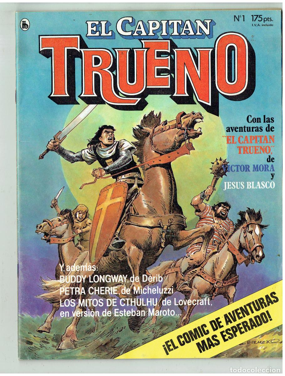 Tebeos: EL CAPITAN TRUENO. N&ordm; 1. VICTOR MORA Y JES&Uacute;S BLASCO. BRUGUERA, 1986.(B/48.3 RUM)
