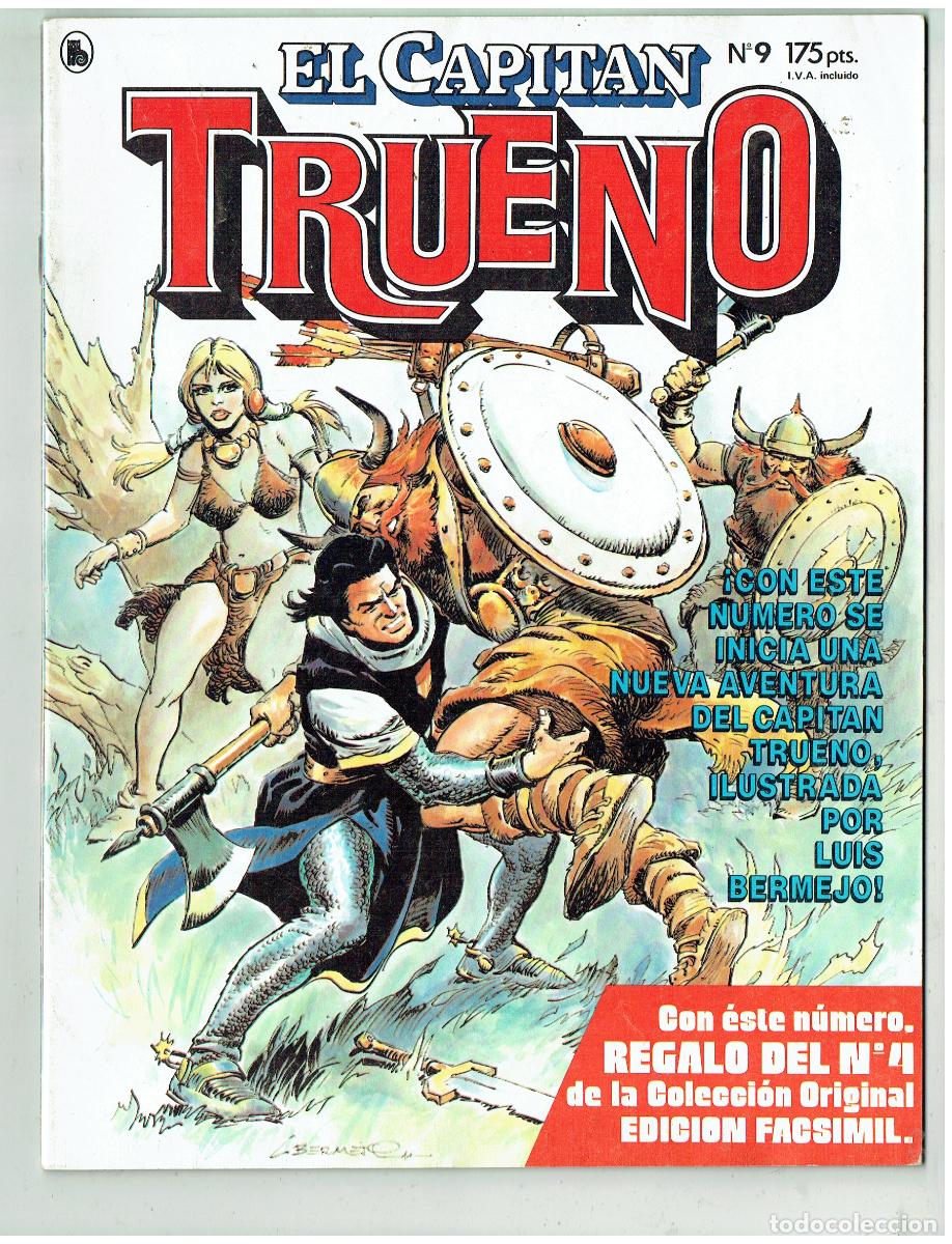 Tebeos: EL CAPITAN TRUENO. N&ordm; 9. SIN EL FASCIMIL. BRUGUERA, 1986.(B/48.3 RUM)