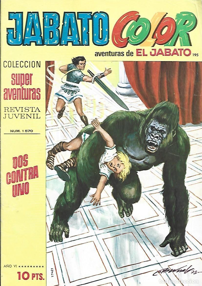 Tebeos: Jabato color, 195: dos contra uno, 1973, Bruguera, buen estado