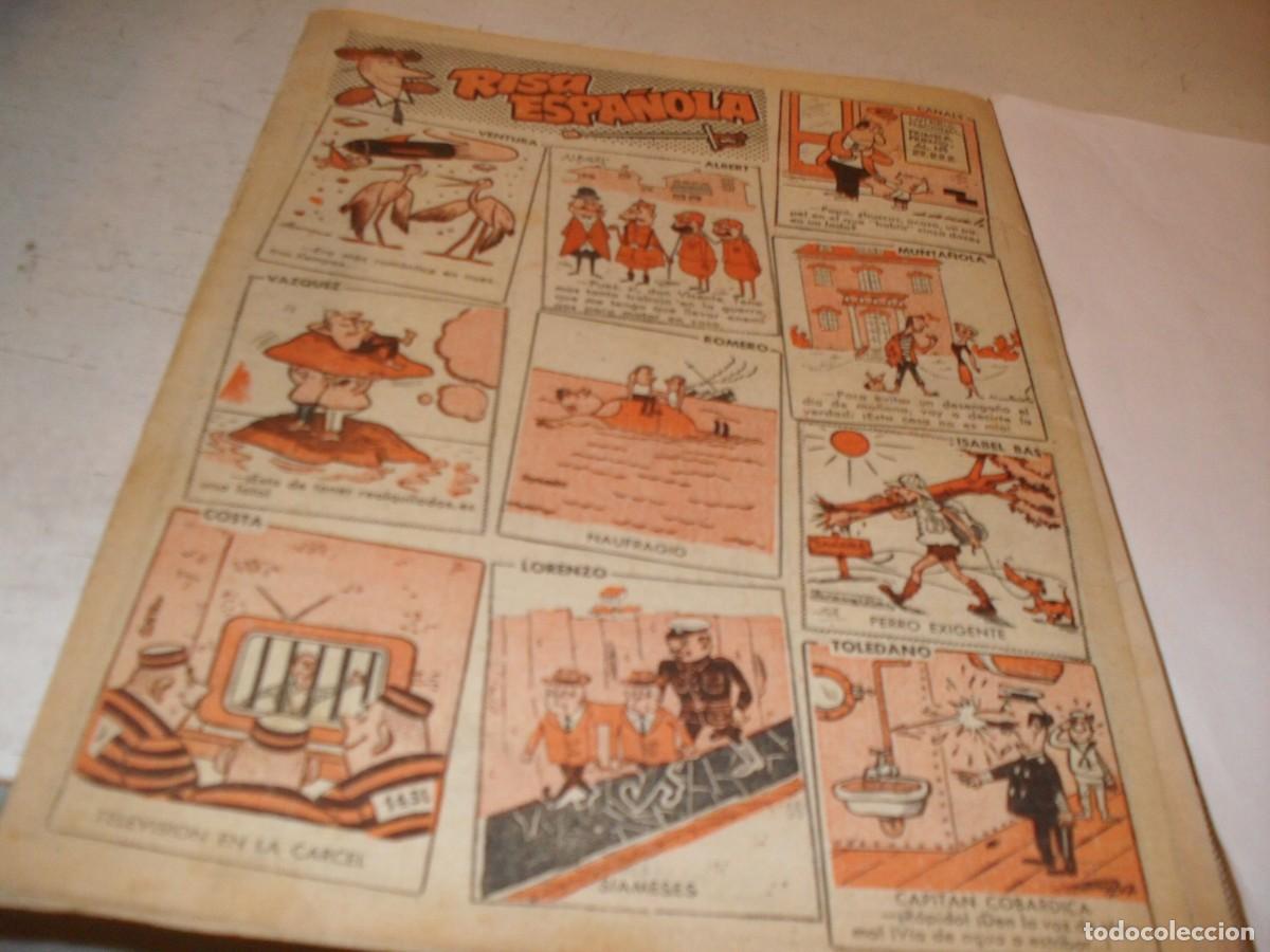 Tebeos: (REF.91),,LAMINA HUMORISTICA,CON SECCION DE CHISTES RISA ESPA&Ntilde;OLA Y RISA INGLESA.BRUGUERA,1956