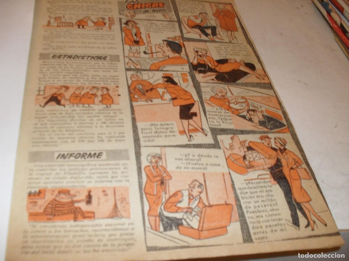 Tebeos: (REF.91),,LAMINA HUMORISTICA LAS CHICAS DE NADAL+SECCION CHISTES ARBITROS.BRUGUERA,1956