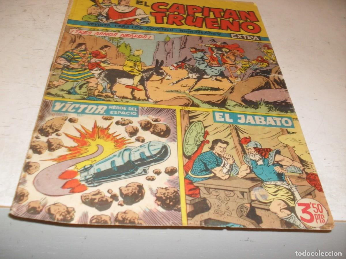 Tebeos: CAPITAN TRUENO EXTRA N&ordm; 240,DE 427,CON EL JABATO Y VICTOR,HEROE DEL ESPACIO.BRUGUERA,1960