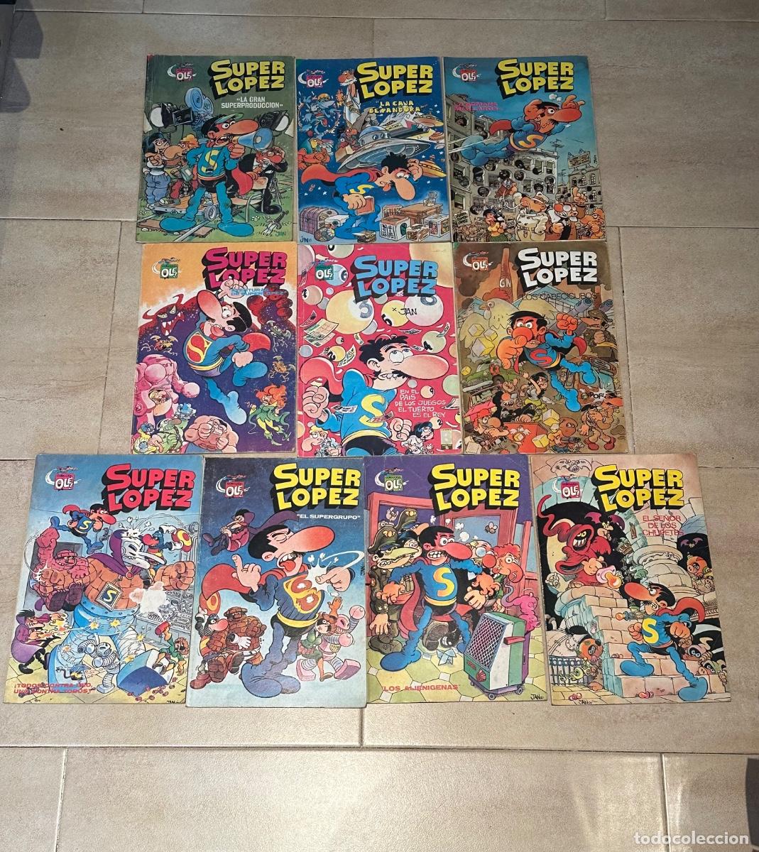 Tebeos: Lote 10 c&oacute;mics Primera Edici&oacute;n de SUPERLOPEZ - Foto 1