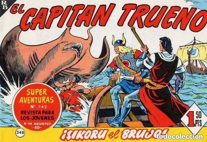 Tebeos: EL CAPITAN TRUENO N&ordm; 348 (FACSIMIL) - BRUGUERA - MUY BUEN ESTADO - OFM16