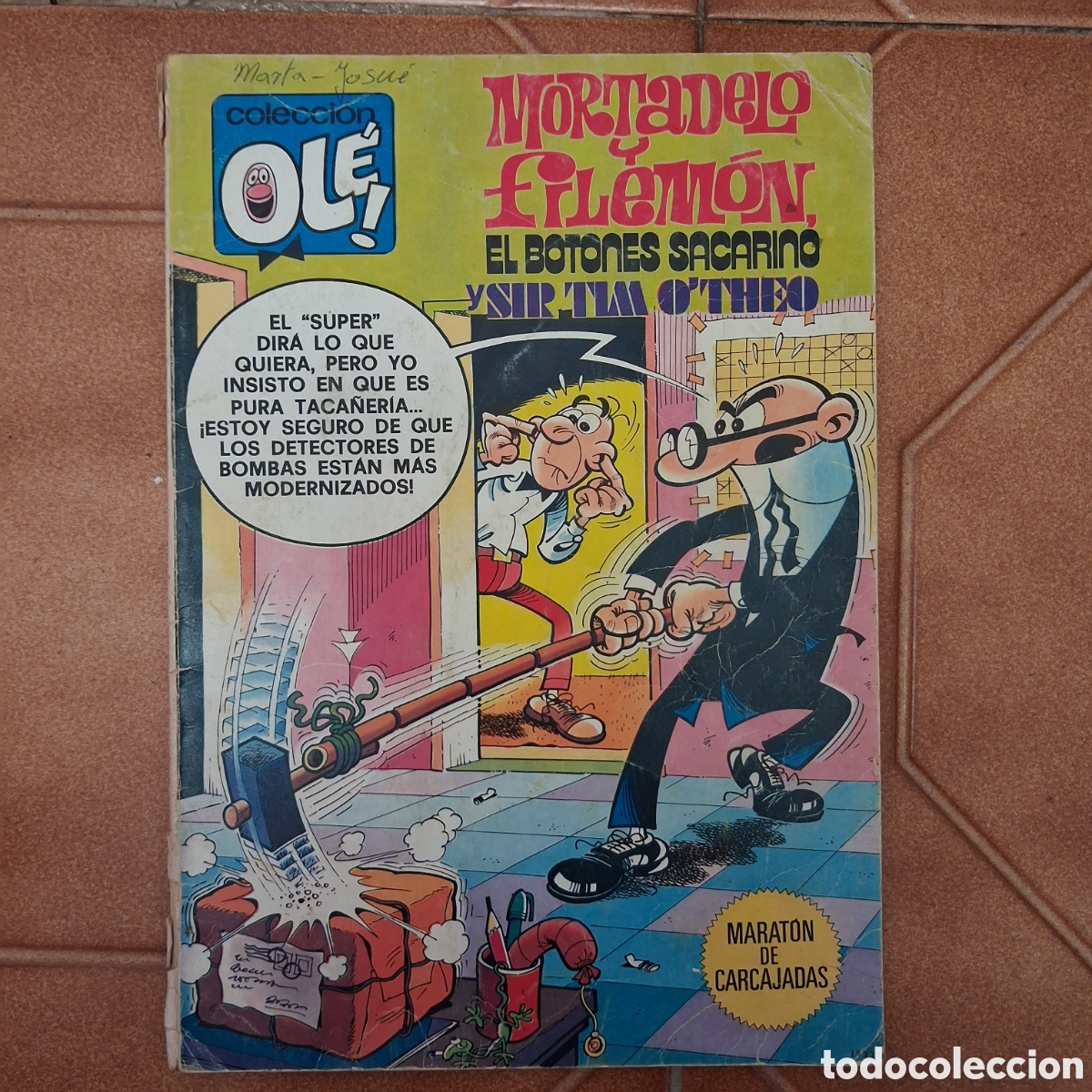 Tebeos: COLECCI&Oacute;N OL&Eacute;! 186 - Mortadelo y Filem&oacute;n (1a ed. 1979) BRUGUERA - con el botones sacarino